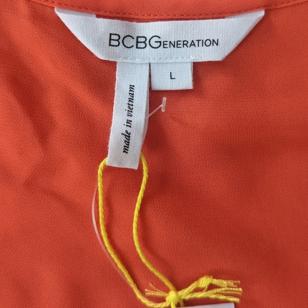NWT BCBG Sleeveless Crop Top Orange Size L - Picture 4 of 10